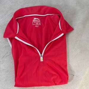 Slazenger Red Zip-Up Golf Top